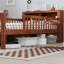 Lit double en bois avec lit gigogne en bois, conception moderne pour enfants avec tablette de rangement, blanc-485621589-485621590