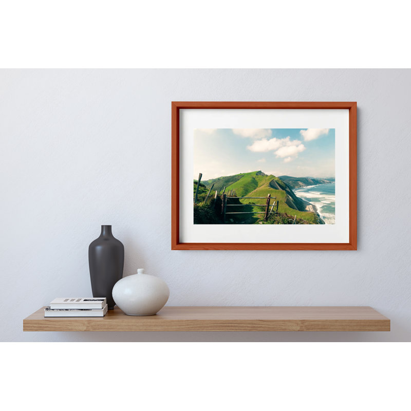 El Camino Print by Joseph Regan, 14" H x 16" W x 0.75" D, Cherry