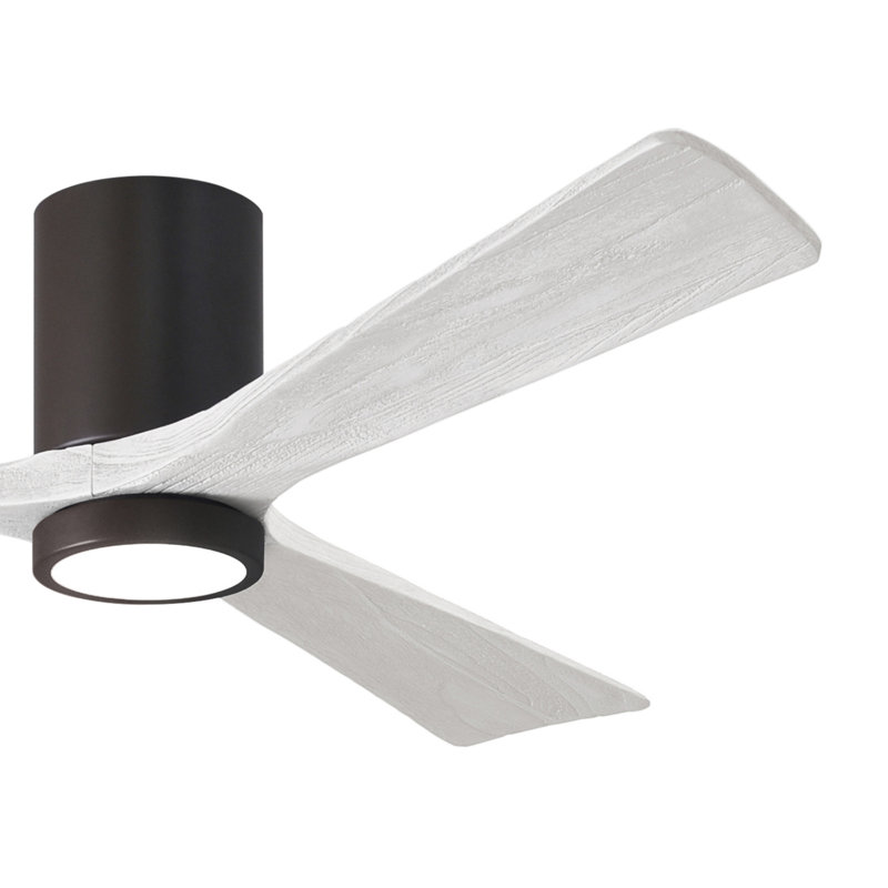 Irene LED Ceiling Fan, Textured Bronze, Matte White, 60"