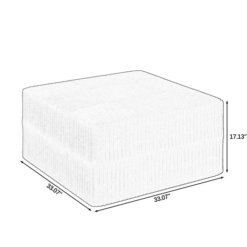 Espace minimaliste beige minimaliste, rembourré de mousse, aucun assemblage modulaire requis, confortable, convertible