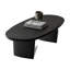 Table basse noire en bois massif ovale-1752557119-1752557118