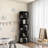 Rotating Bookshelf, 5 Tier Small Bookcase Corner Display Shelf For Small Space Wood Narrow Book Shelf Organizer For Living Room, Black-2079973007