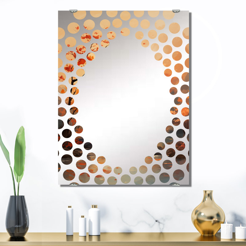 Erving - Miroir mural abstrait Botanicals MIR136432, 32 po x 24 po, Coryden - Cottage Lake Mountains