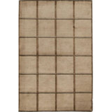 Wool Geometric Area Rug in Beige/Brown
