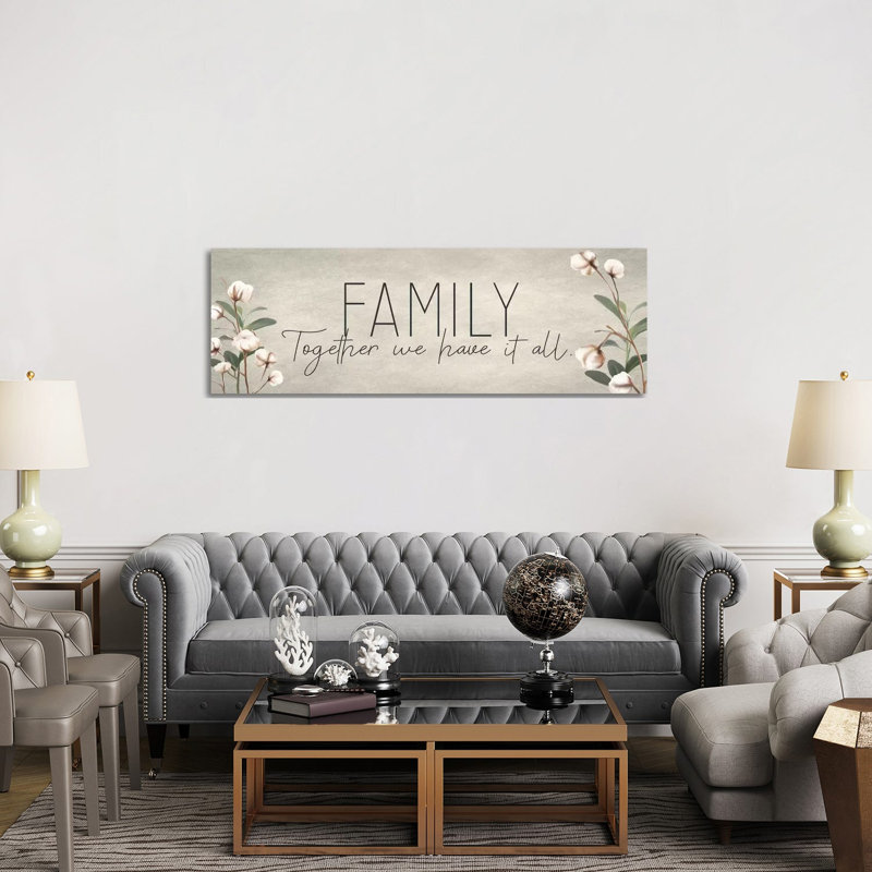 Family Together Cotton by Kimberly Allen - Wrapped Canvas Panoramic Print, 50.8cm H x 152.4cm W x 1.905cm D