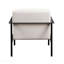 Chaise d'appoint - Métal blanc stationnaire avoine