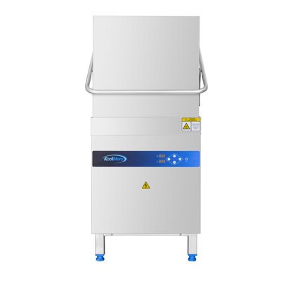 24 in. Commercial Hood-Type High-Temperature Dishwasher, 40 Racks/Hour, 90-Second Cycle, 240V in Stainless-Steel (KM-HTD-HT)