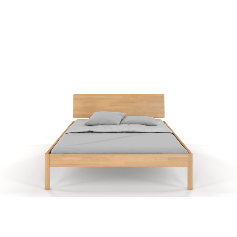 Leajah Solid Wood Bed, European Kingsize (160 x 200cm), Natural