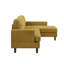 Canapé modulable 3 places avec méridienne, profondeur 149 cm, revêtement en velours côtelé jaune antique, largeur 246 cm, structure en bois massif, coussins garnis, hauteur 89 cm, poids 86 kg
