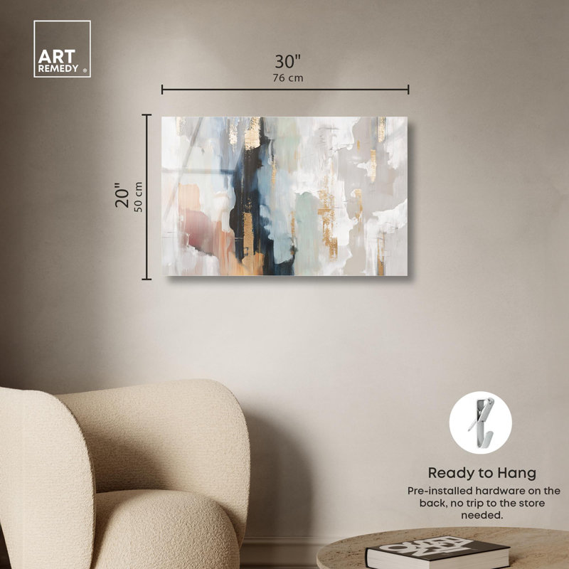 Impression sur toile Golden Descent III Boho Decor par Art Remedy, H 20 po x l 30 po