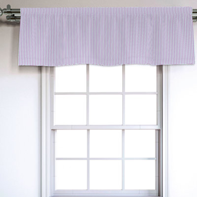 Sateen Striped Ruffled Window Valance