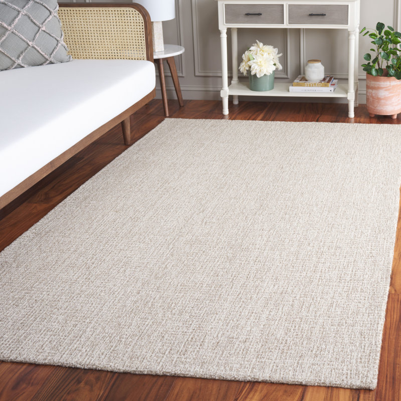 Martha Stewart 300 Hand Tufted Wool Solid Color Rug, Rectangle 8" x 10"