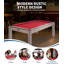 Table de billard de 2,13 m (7 pieds) pour les amateurs de sport – Finition bois gris rustique, tapis rouge – Table de billard classique de 213 cm (84 pouces) pour la maison, le bureau ou la salle de jeux – Durable, aspect professionnel – Rouge, table seule-136158549