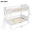 Lits simples superposés en bois avec rangement, blanc moderne