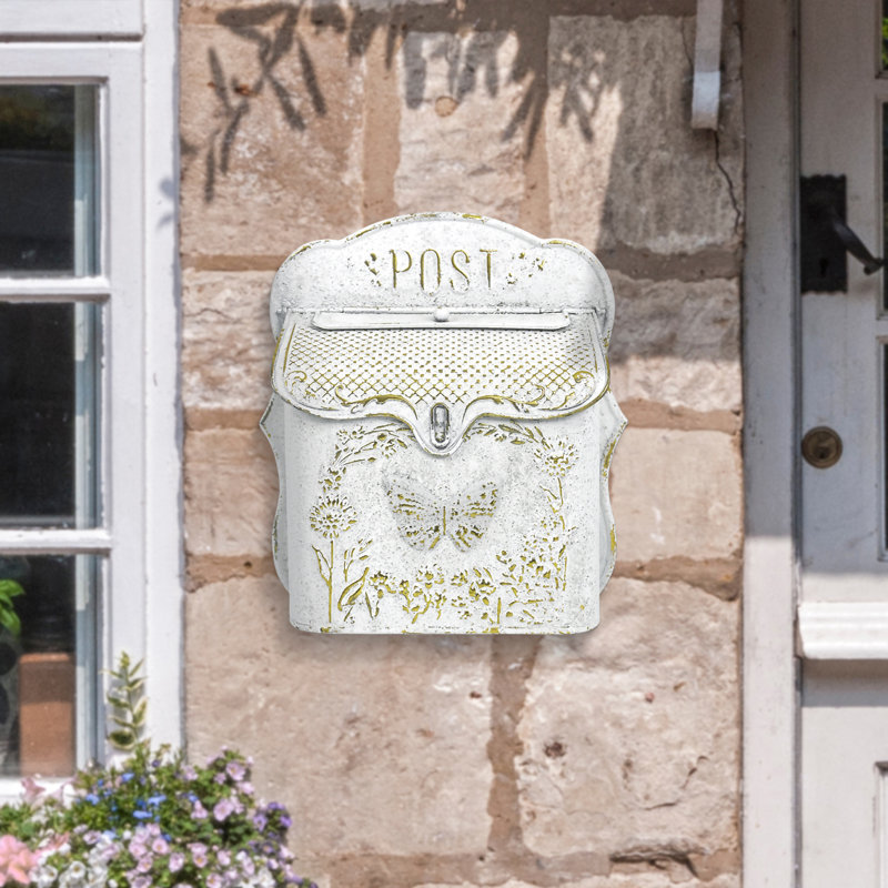 Boîte aux lettres murale rétro pour petites boîtes aux lettres d'extérieur en métal pour les appartements, le côté de la maison, le porche et l'intérieur, parfaite pour les lettres et le petit courrier