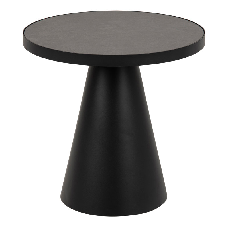 Balliet Coffee Table, 45 H x 45.70 W x 45.70 D cm, Black Top/Black Base