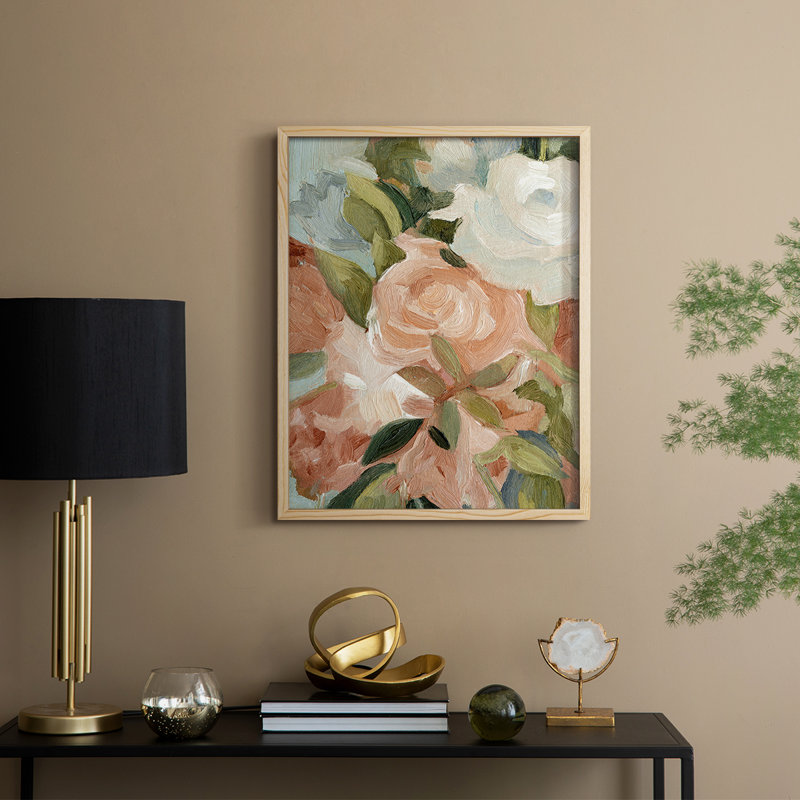 Bouquet Scatter III, reproduction encadrée - bois massif