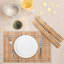 Ensemble de 8 napperons en bambou naturel, napperons antidérapants résistants à la chaleur, napperons de table de salle à manger de cuisine rustique pour la décoration intérieure