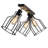 Modern Industrial Chandelier, Black & Gold Metal Body, 28.3 x 6.7 x 11.8 inches | 3 x E27 Max 40W Sockets | Elegant Design for Dining Room & Living Spaces | IP20 Rated, Perfect for Contemporary Décor