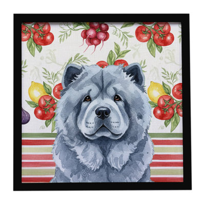 Blue Chow Chow Vegetables Framed Metal Print