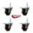 Temp Phenolic 3/4 Inch Stem Caster Set 2 Total Lock Brakes