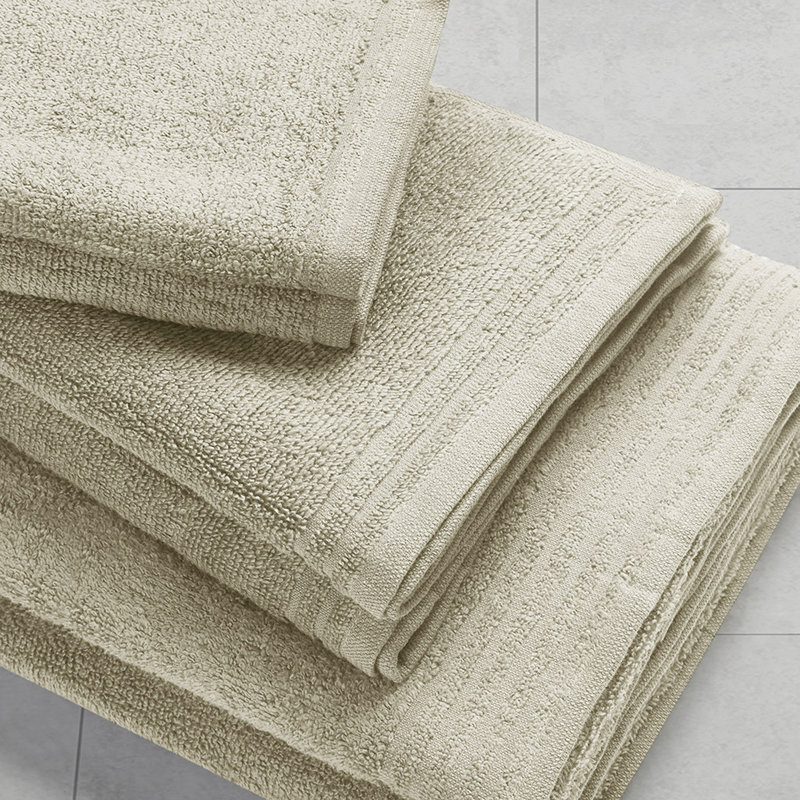 100% Cotton Quick Dry 12 Piece Bath Towel Set, Taupe