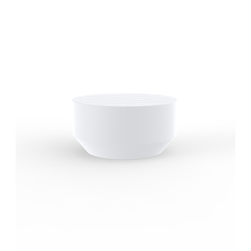 Vela Modern White Matte Polyethylene Round Coffee Table