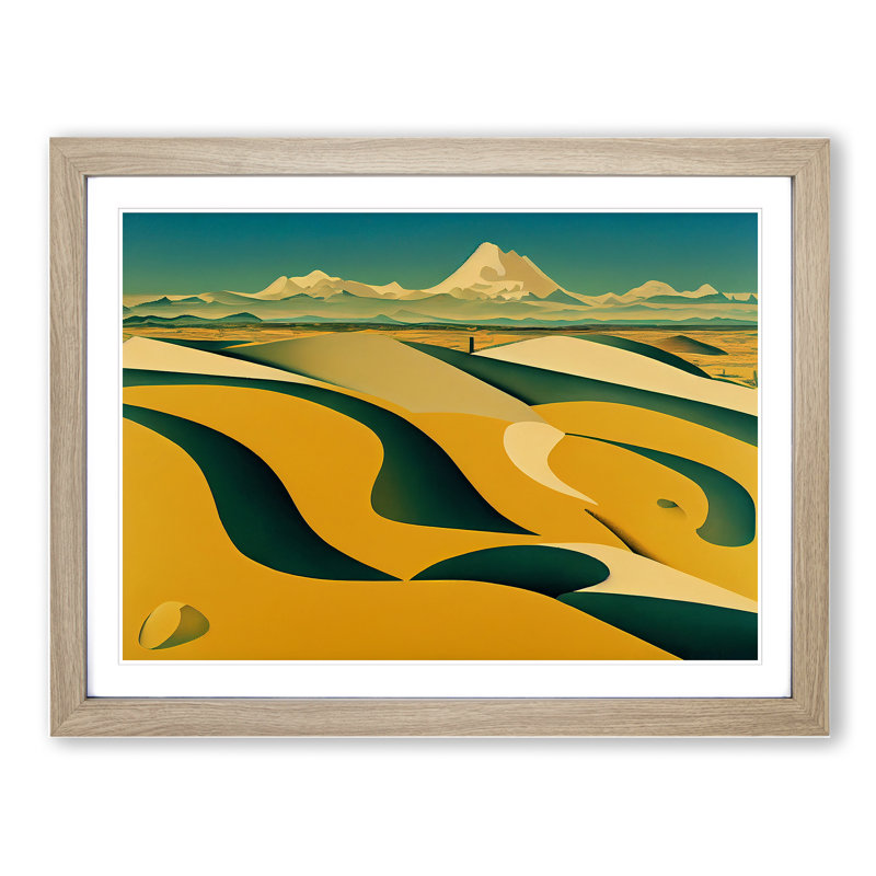An Abstract Desert Vol.1 - Framed Print, Oak, 46cm H x 64cm W x 2cm D