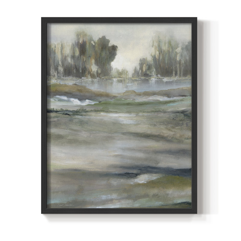 Lake Solitude Framed Print - Solid Wood, 11" H x 9" W, Black