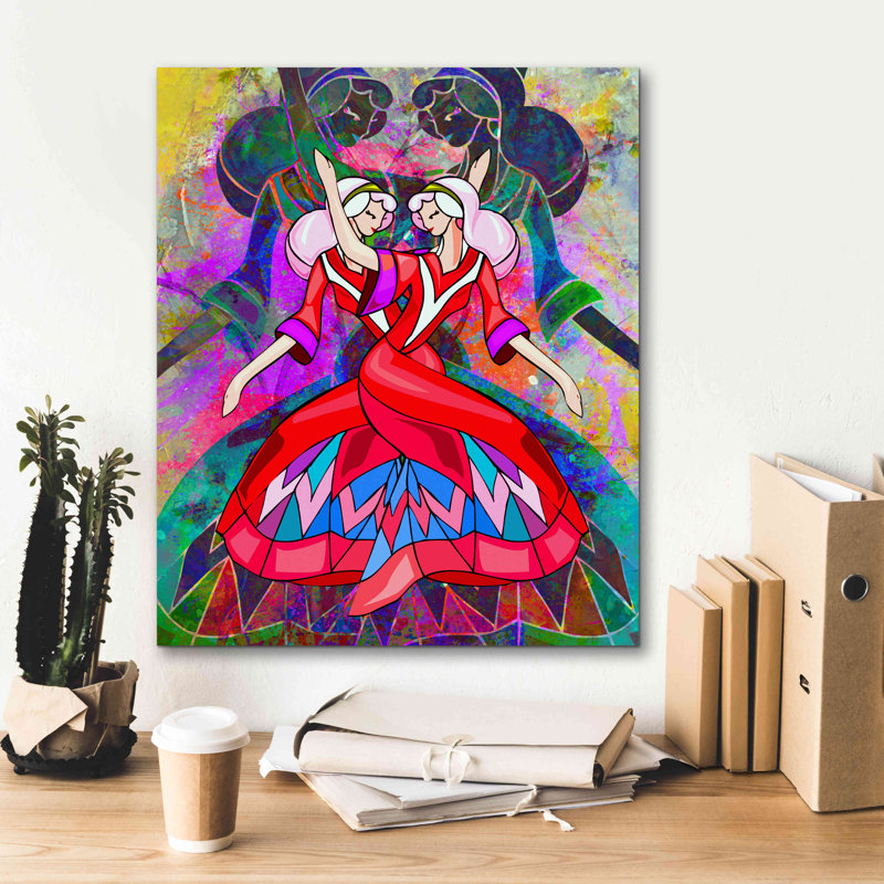 «Twin Dances» par Ata Alishahi, estampe numérique sur toile, H 24 po x l 20 po x P 0,75 po