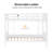 White Bunk Bed Twin Over Twin With LED Lights And USB Port Charge Station