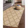 Tapis beige en laine touffeté à la main à motif géométrique 5 pi x 7 pi Durrant