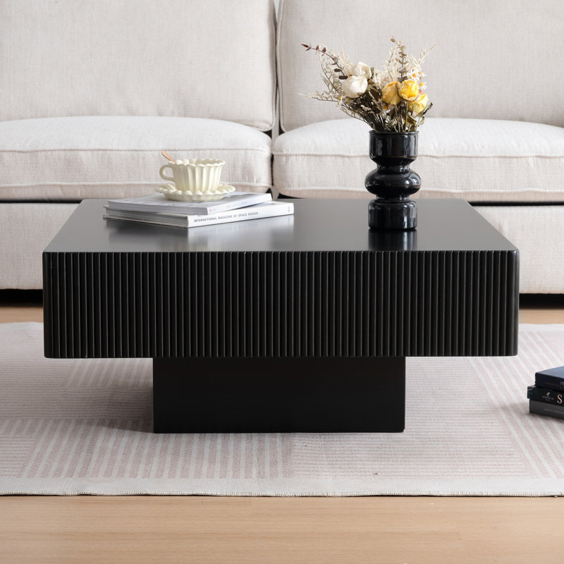 Table basse carrée, Noir