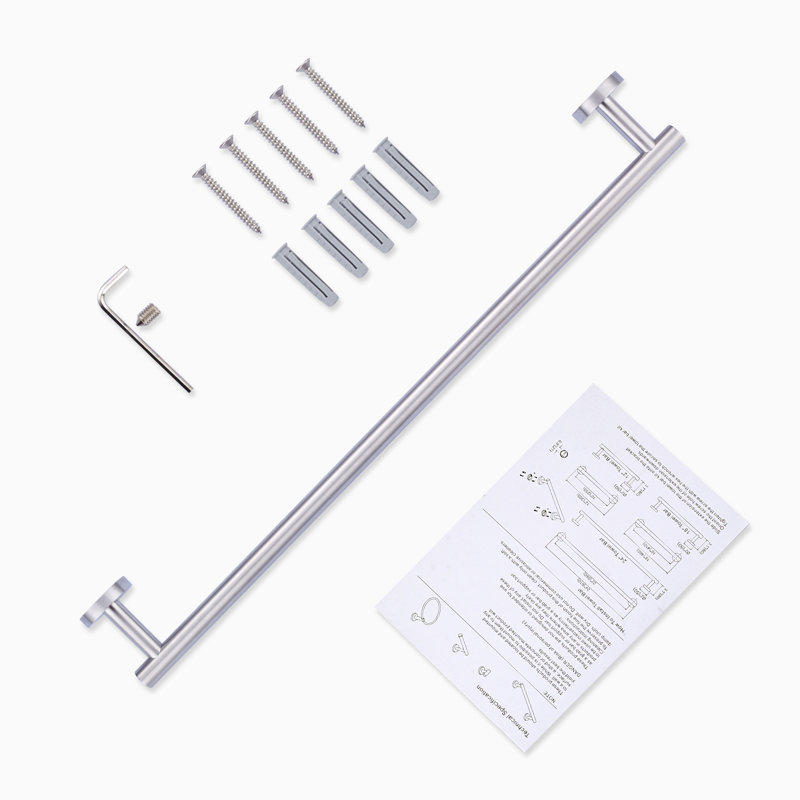 Barre à serviettes murale 24 po, Nickel brossé