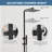 Wall Mounted Solid Brass 3-Function Temperature Control Outdoor Shower with Handheld Shower Head and Footwash-99330787