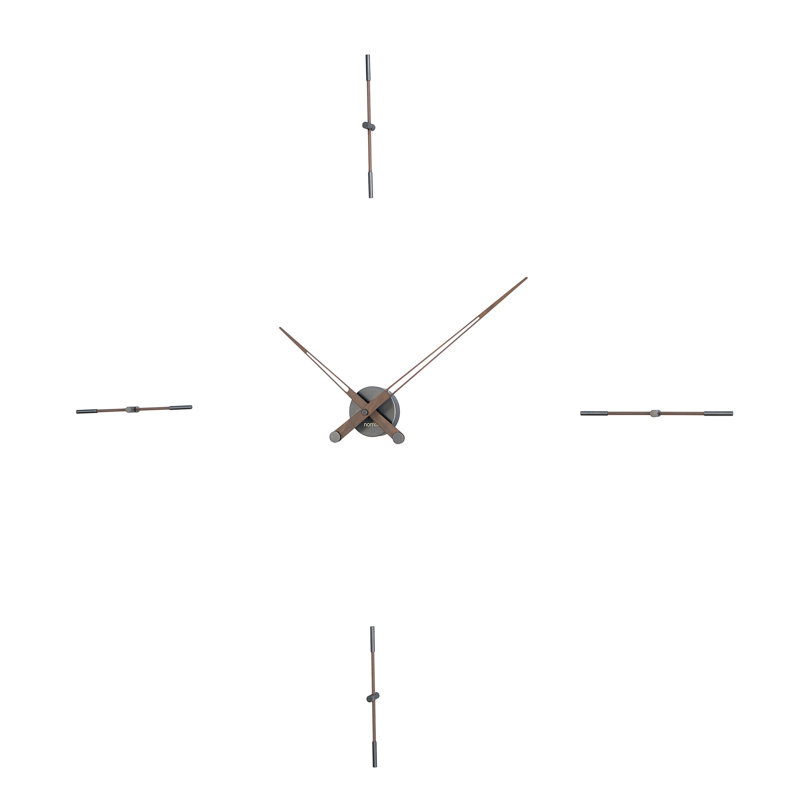 Merlin Metal Analog Wall Clock, Brown