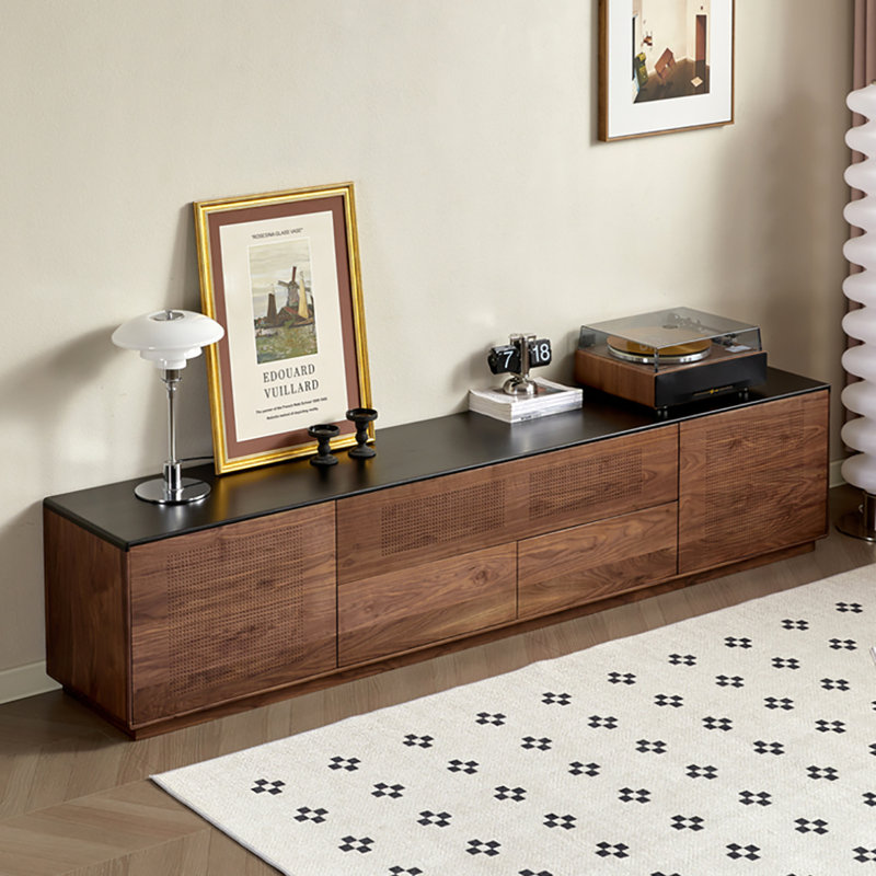 Meuble télé en noyer noir, 94.5"