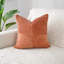 Housse de coussin décorative en velours côtelé doux, réversible, motif géométrique-120950046