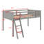 Lit mezzanine bas en bois avec échelle-2021133645