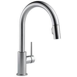 Trinsic Polished Nickel Kitchen Faucet with Swivel Pull Down Sprayer, Magnetic Docking, Polished Nickel