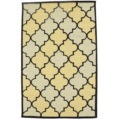 Jatavis Trellis Hand-Tufted Modern Rectangle 5' X 8' Area Rug Multicolored