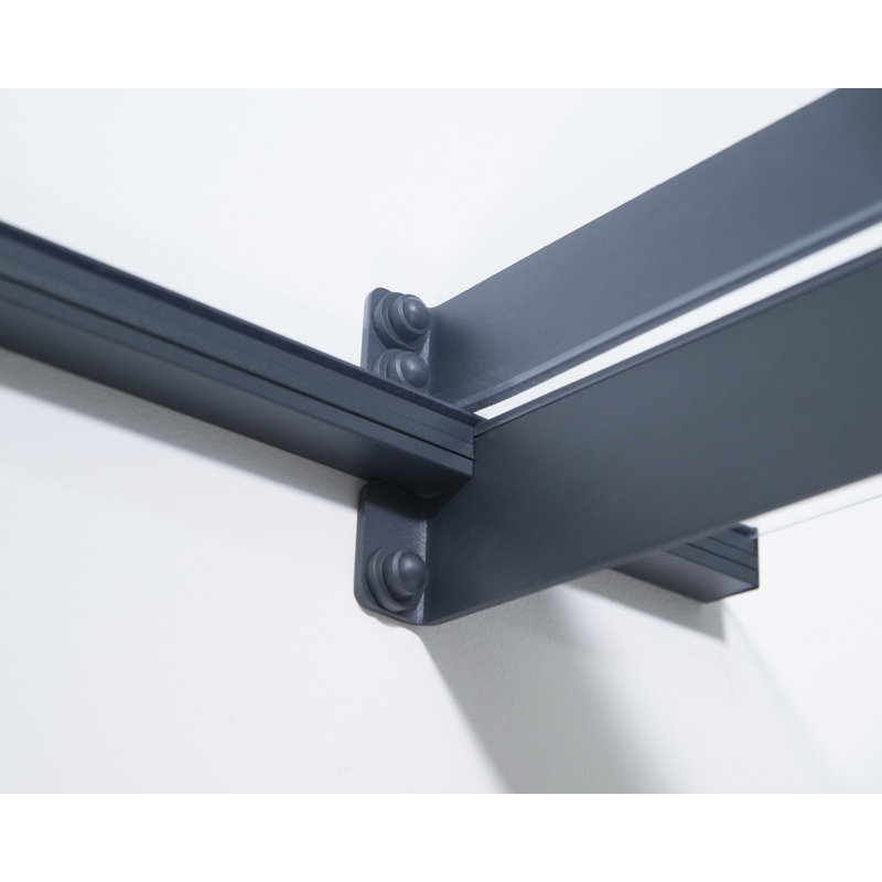 Palram - Canopia Nancy 5 ft. W x 3 ft. D Acrylic Clear Slope Stationary Door and Window Awning
