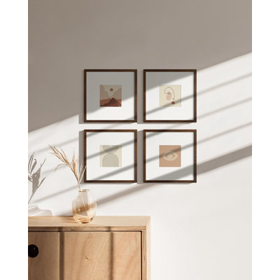 Cadre photo en bois massif  - ensemble de 4