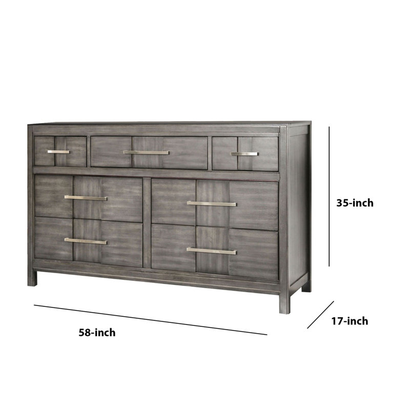 Commode double l 7 po Kaid, Gris