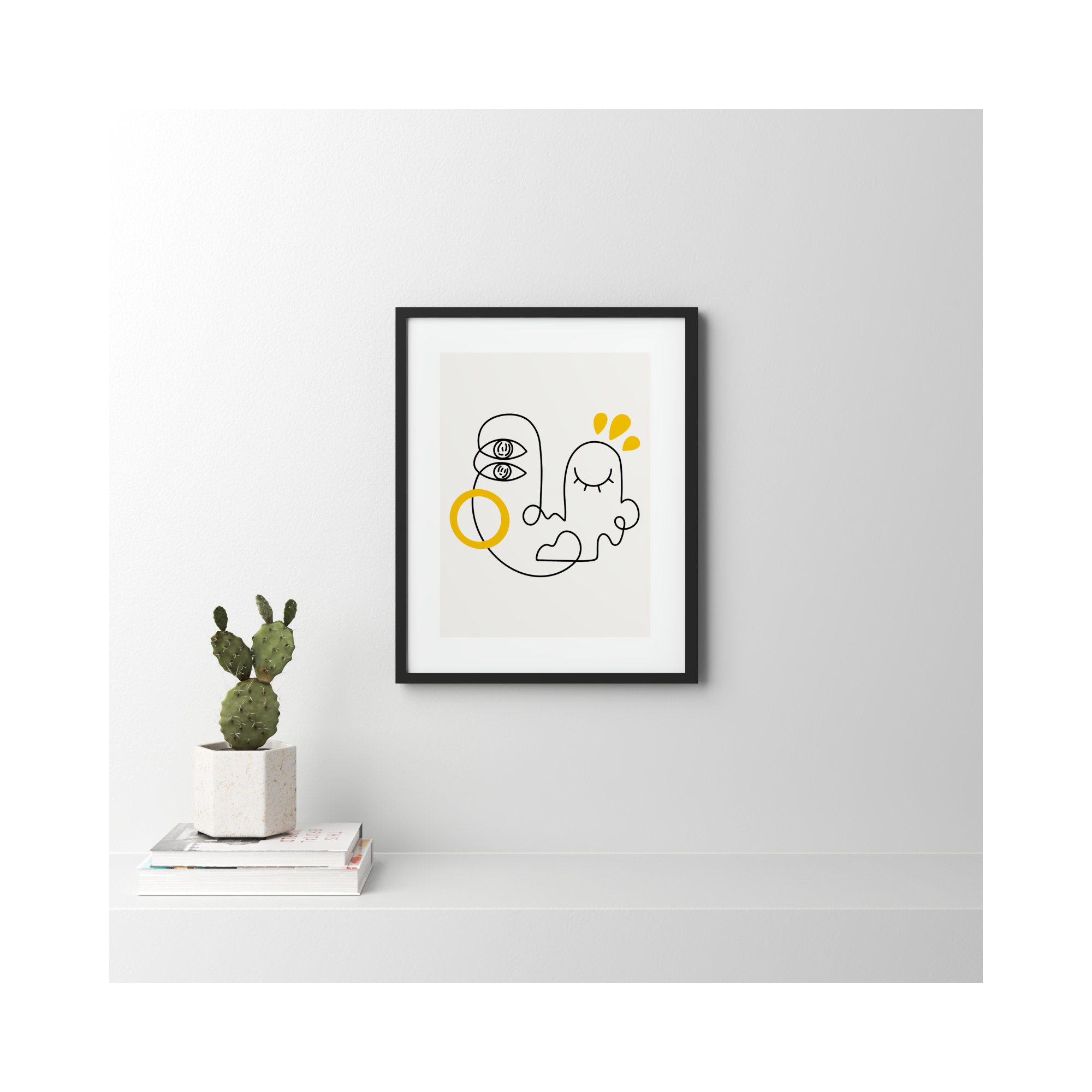 Still Here by Shatha Al Dafai, Noir Black Framed, 25.38" H x 20.38" W x 0.875" D