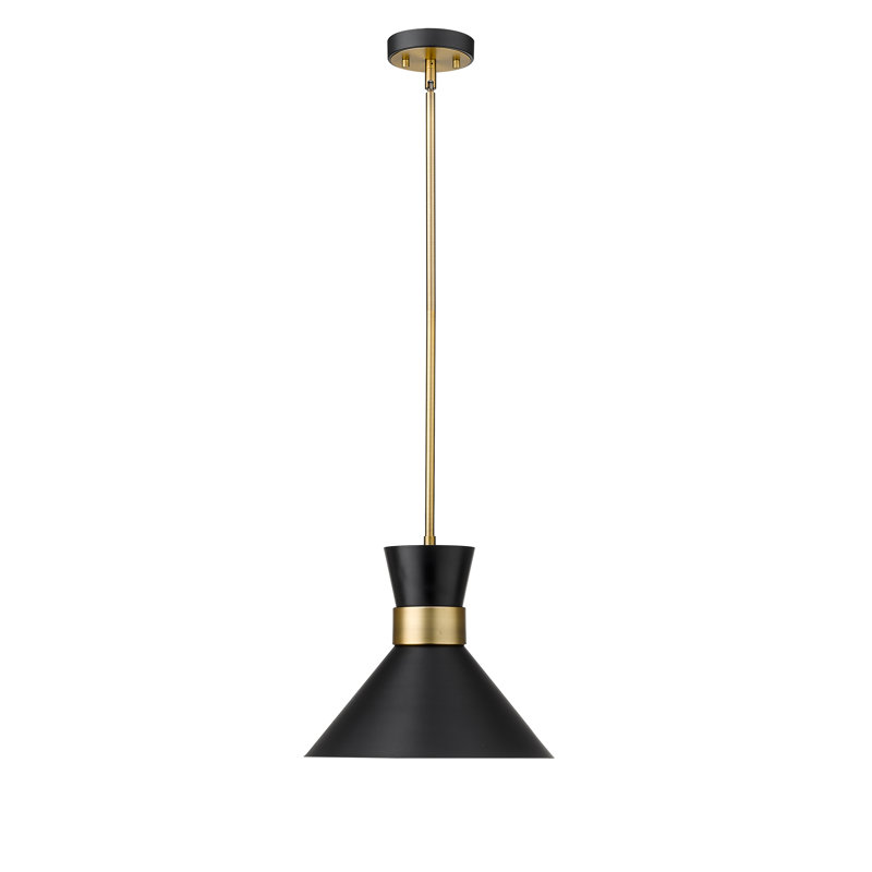 Luminaire suspendu à 1 lumière Bartruff, Laiton
