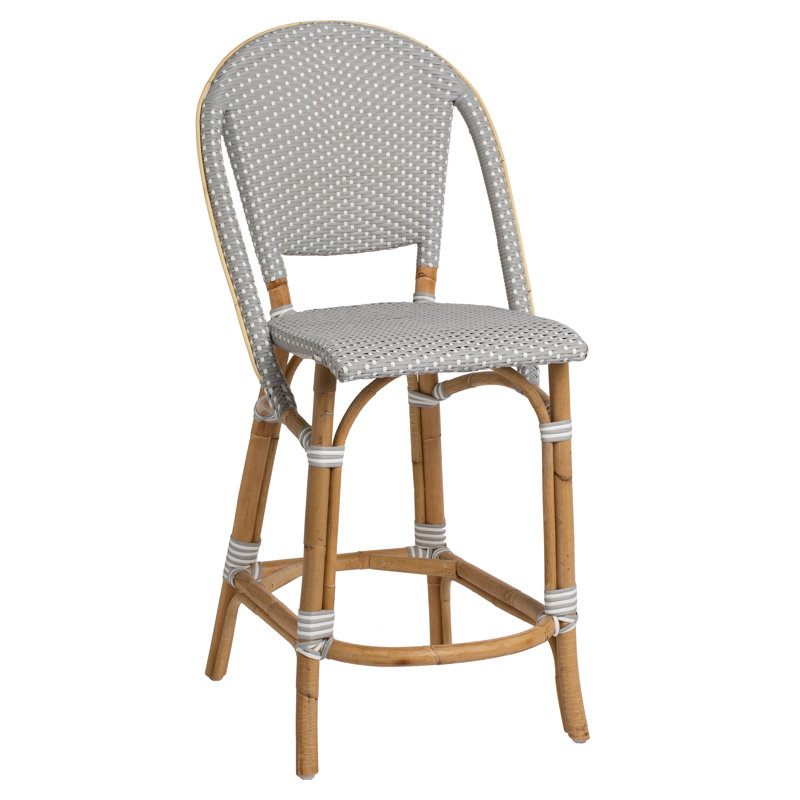 Tabouret Popplestone, Gris à pois blancs, Tabouret de comptoir (siège d'une hauteur de 26,3