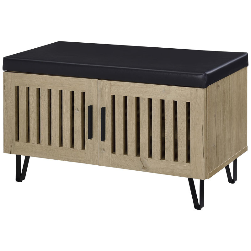 2-Door Storage Bench, White Oak
