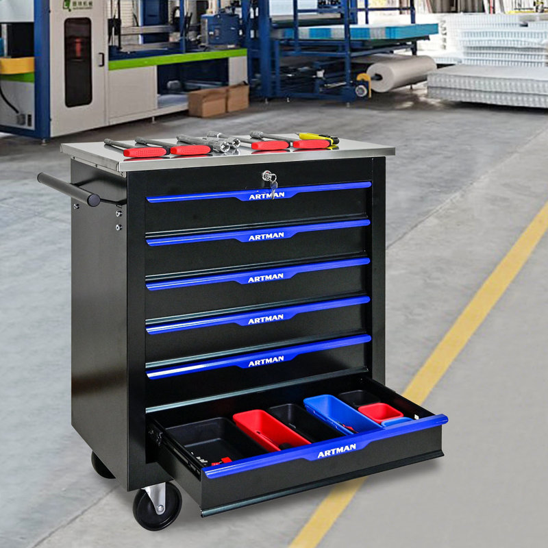 Chariot à outils multifonctionnel avec roues