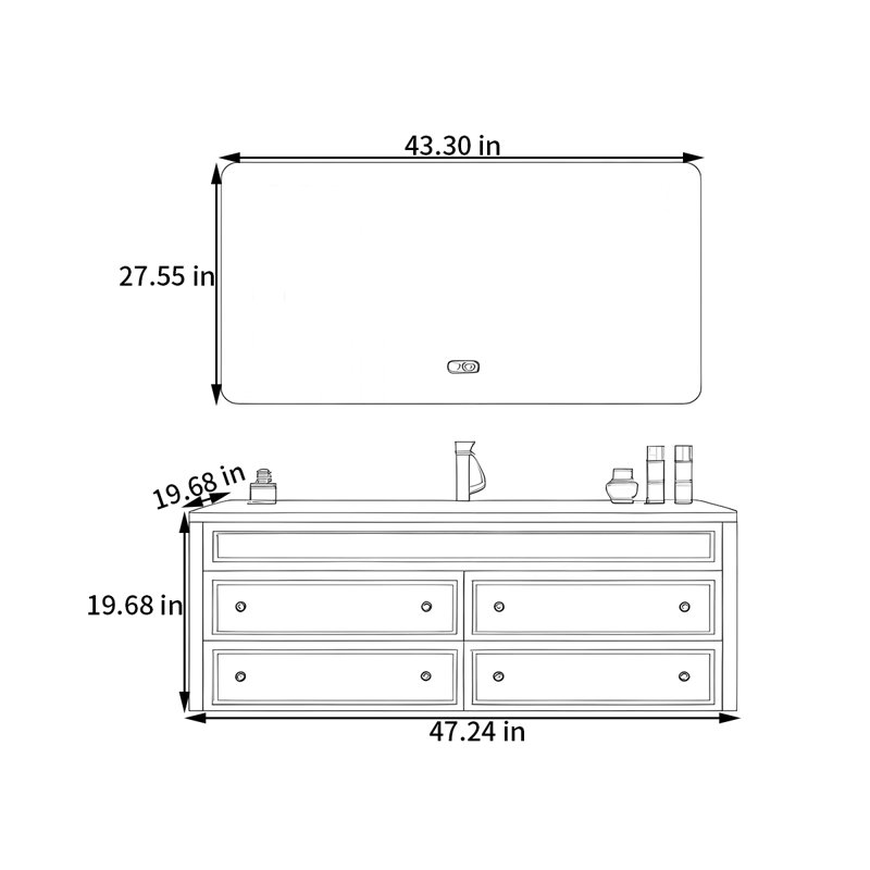 Burley, H 19,68 po x l 47,24 po x P 19,68 po